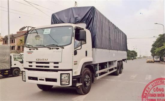 Xe chở xe máy isuzu FVM34M